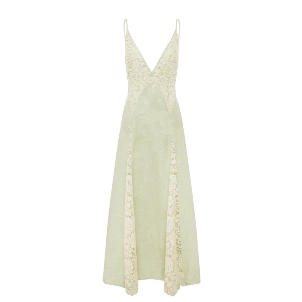 Alemais apollonia pistachio slip dress US 6